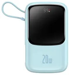 Портативна батарея Baseus Qpow Pro Digital Display Fast Charge Power Bank 10000 mAh 20W PPQD020003 Blue