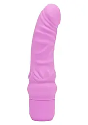 Вібратор Get Real Mini Classic G-spot Vibrator Реалістичний з венами, 17 см рожевий