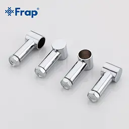 Полиця Frap скляна подвійна кутова 250x250 F1907-2 1/10, Хром - мініатюра 4