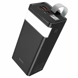 Зовнішній акумулятор 40000mAh повербанк із ліхтарем батарея зарядка чорна Power bank HOCO J86 Powermaster 22.5W