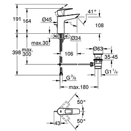 Змішувач для раковини Grohe BauLoop New M-Size 23762001 Хром - мініатюра 2
