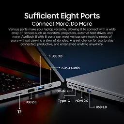 Blackview Acebook 8 Ноутбук 16GB DDR4 512GB,N97 36GHz/UHD,Windows 11,38Wh,+,HDMI 2.0,Bluetooth,USB 3.0 - мініатюра 6