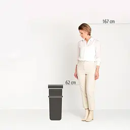 Відро для сміття Brabantia Sort&Go 40 л темно-сірий (251047) - мініатюра 4