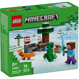 Конструктор LEGO Minecraft Пригоди Стіва в тайзі 79 деталей (21583).