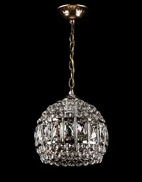 Стельова люстра E27 Splendid Ray L311/1M (20) FGD, 1 лампа, золота та біла, сучасний стиль, висота 45 см