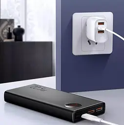 Зовнішній акумулятор Baseus Adaman Metal 20000 mAh 22.5 W (PPAD000101) - мініатюра 3