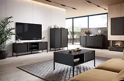 Комод Perfect Home Ларс / Lars 3-дверний з 2 шухлядами 3D2S/153 Антрацит (PFH-091021) - мініатюра 8