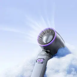 Вентилятор портативний настільний ручний Handheld fan LY-937 із вбудованим акумулятором та з цифровим дисплеєм, 5 швидкостей - мініатюра 2