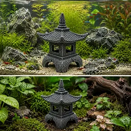 Декорація Hobby Sado Temple 9×8×9,5 см для акваріума і тераріуму (41727) - мініатюра 3