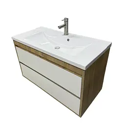 Раковина накладна Adamant QUANTO 100, прямокутна, з сифоном Click-Clack + змішувач (4824296207901) - мініатюра 4
