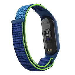 Ремінець нейлоновий ArmorStandart для Xiaomi Mi Band 7/6/5/4 Blue / Green (ARM67844) - мініатюра 2