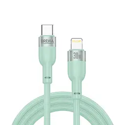 Кабель Brevia Type-C to Lightning 30W 1,2м, м'ятний ZIP(52120MCLZ1)
