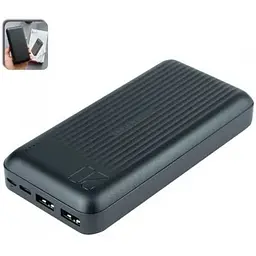 Портативний акумулятор XO PB302 20000 mAh чорний - мініатюра 2