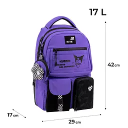 Рюкзак для старшої школи Kite Education teens 2587M HK-1 Фіолетовий (HK26-2587M-1) - мініатюра 3