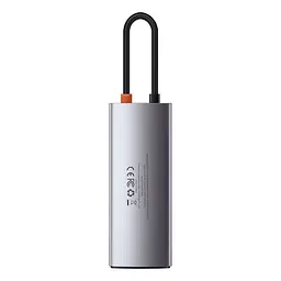 USB-хаб Baseus Metal Gleam Series 5-in-1 Multifunctional （Type-C to HDMI*1+USB3.0*3+PD*1) (CAHUB-CX0G) - мініатюра 3