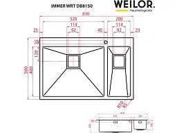 Кухонна мийка Weilor Immer WRT DB8150 - мініатюра 8