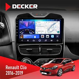 Штатна магнітола Renault Clio 2016-2019 Decker D10-006 4x64, 4G Decker (НФ-00009521)
