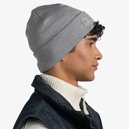 Шапка Buff Merino Heavyweight Beaney Сірий - мініатюра 3
