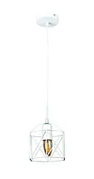 Світильник підвісний Levistella 756PR101F-1 WH, E27, 60W, білий метал, стиль лофт