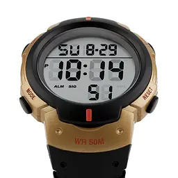 Наручний годинник чоловічий Skmei 1068 Gold, 1068GD (12261) - мініатюра 3