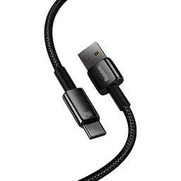 Кабель Baseus Tungsten Gold USB-A to USB-C 2m Black (CAWJ000101) [106123] - мініатюра 5