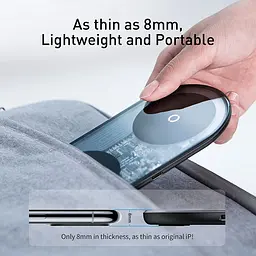 Зарядне бездротове подвійне BASEUS Simple 2in1 Wireless Charger Pro Edition For Phones + Pod (WXJK-C01) - мініатюра 4