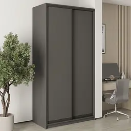 Шафа-купе дводверна MebelStar Уні BG 2ДСП 120x60x240 см Антрацит (MBS-10444)