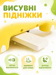 Дитячий толокар біговел каталка з EVA-колесами та висувними підніжками жовтий (49676143) - мініатюра 5