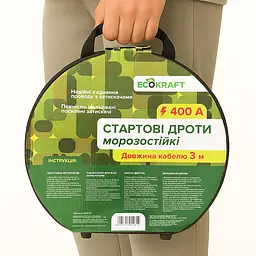 Старт-кабель EcoKraft ASK24 400А 3м для запуску автомобіля (6901701012610) - мініатюра 3