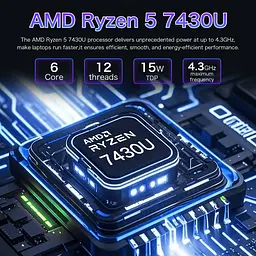 Ноутбук Auusda 5 7430U,16 inci,43GHz,32 GB DDR4,1TB,Radeon RX Vega 7,Bluetooth 5.3,65W,Windows 11 - мініатюра 3