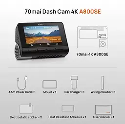 Відеореєстратор Xiaomi 70mai Dash Cam 4K A800SE + RC22 камера - комплект - мініатюра 7