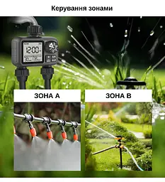 Програмований таймер подачі води XON WaterTimer X346 для поливу (XWTDB2152401B 3510) Чорний - мініатюра 10