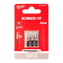 Біта SHOCKWAVE MILWAUKEE, TX25, 25мм, (3шт) - мініатюра 2