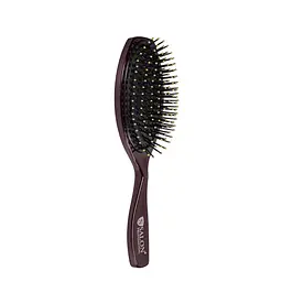 Щітка для волосся масажна пластикова коричнева Salon Professional N-6-19