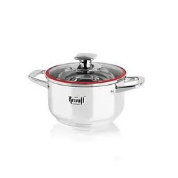 Кастрюля с крышкой Krauff Prime Chef 26-238-066 14 см 1.2 л серебристая