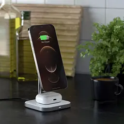 Бездротовий зарядний пристрій Satechi Magnetic Wireless Charging Stand Aluminum 2 in 1 Space Gray (ST-WMCS2M) - мініатюра 6