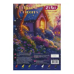 Картон кольоровий ZiBi Kids Line Unicorn А4, 7 кольорів - 14 аркушів (ZB.1951-07) - мініатюра 2