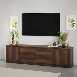 Тумба під телевізор MebelStar Нео 4Ш2Д 200x43x53 см Дуб бурштиновий (MBS-1267)