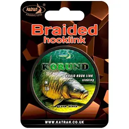 Повідцевий матеріал Katran Braided Hook Links Korund 20m (Green Black) 15lb - мініатюра 2