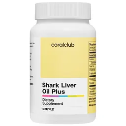 Жир печінки акули Корал Клаб, 60 капсул | Shark Liver Oil Coral Club