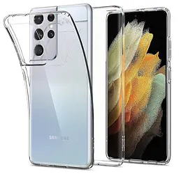 Чохол прозорий протиударний Spigen Liquid Crystal ACS02348 для Samsung Galaxy S21 Ultra (6.8") - мініатюра 10