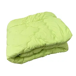 Ковдра двоспальна зимова стьобана з холофайбера та мікрофібри Arda 41015 175х215 см зелена - мініатюра 2