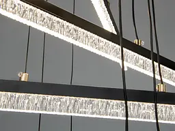Підвісна LED-люстра Diasha SX1016/5BK, чорна, 70W, акрилові світлові планки, регулювання висоти та пульт - мініатюра 6