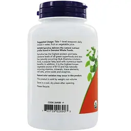 Натуральна добавка NOW Spirulina Powder Organic Certified Organic, 113 грам - мініатюра 3
