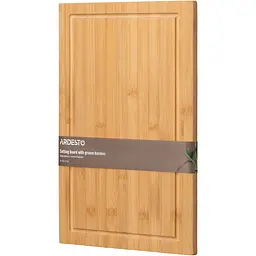 Дошка кухонна Ardesto Midori з жолобом бамбук 40х28х1.5 см (AR1440BA) - мініатюра 3