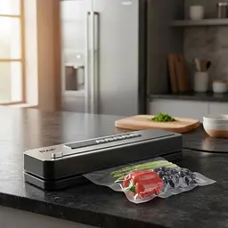 Вакуумний пакувальник для продуктів RAF R.74000 / Вакууматор з герметичною запайкою 110 Вт - мініатюра 3