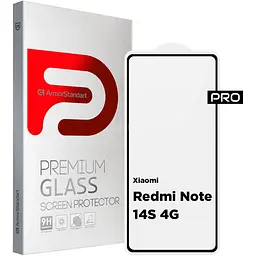 Захисне скло ArmorStandart Full Pro Glass для Redmi Note 14S 4G Black (ARM82035) [125957] - мініатюра 1