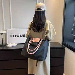 Сумка Alana and Italian Bags Чорно-рожевий 45x18x35 см (id_1052) - мініатюра 2