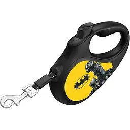 Повідець-рулетка для собак Waudog R-leash Бетмен Жовтий, світловідбиваючий, XS, до 12 кг, 3 м, чорний - мініатюра 2