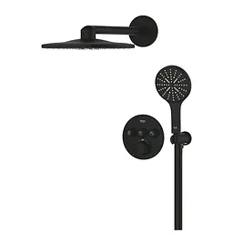 Душова система прихованого монтажу Grohe Grohtherm Smartcontrol з Rainshower SmartActive 310 34863KF0, Чорний матовий - мініатюра 3